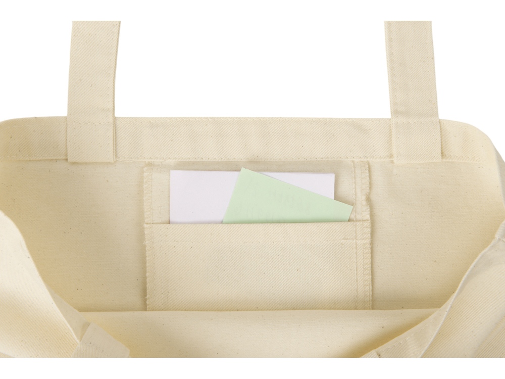 Сумка с широким дном и боками, натуральный-7