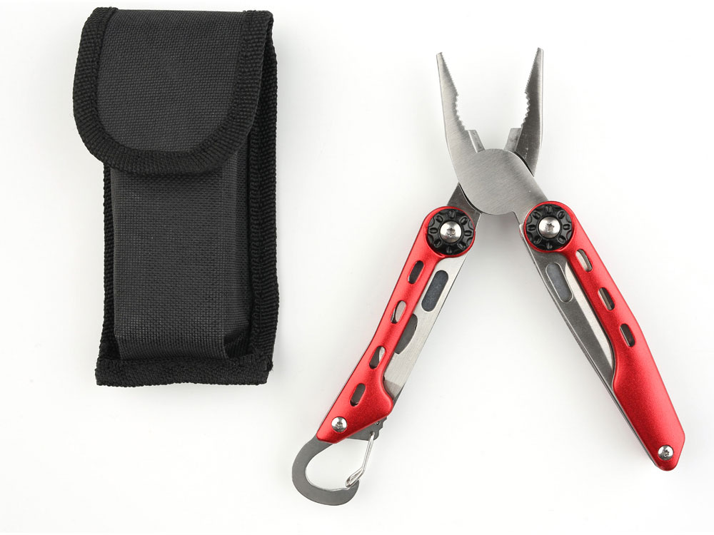 Мультитул Stinger, 108x35 мм, 10 функций, нержавеющая сталь, красный, в комплекте нейлоновый чехол-3