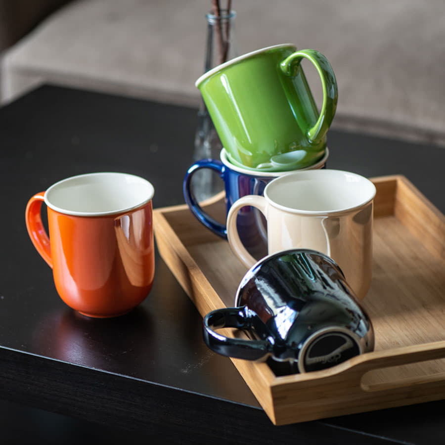 Кружка PERLA, оранжевый, белый-6