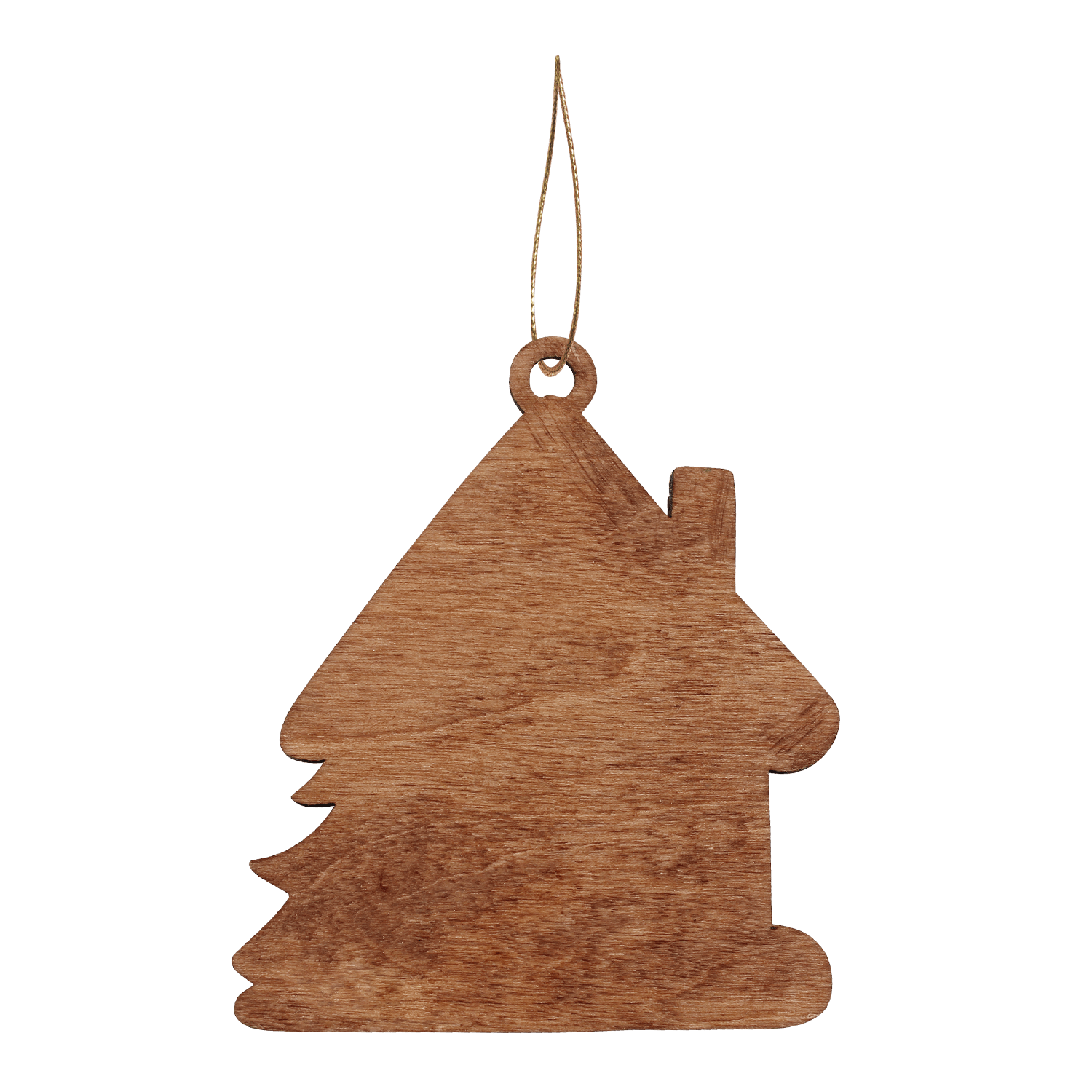 Ёлочная игрушка Домик (красный)-1