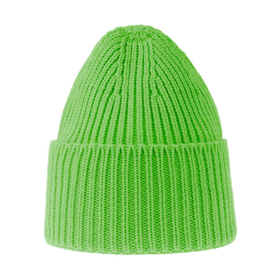 Шапка OAK рельефная из пряжи Polylana®, зеленое яблоко-2