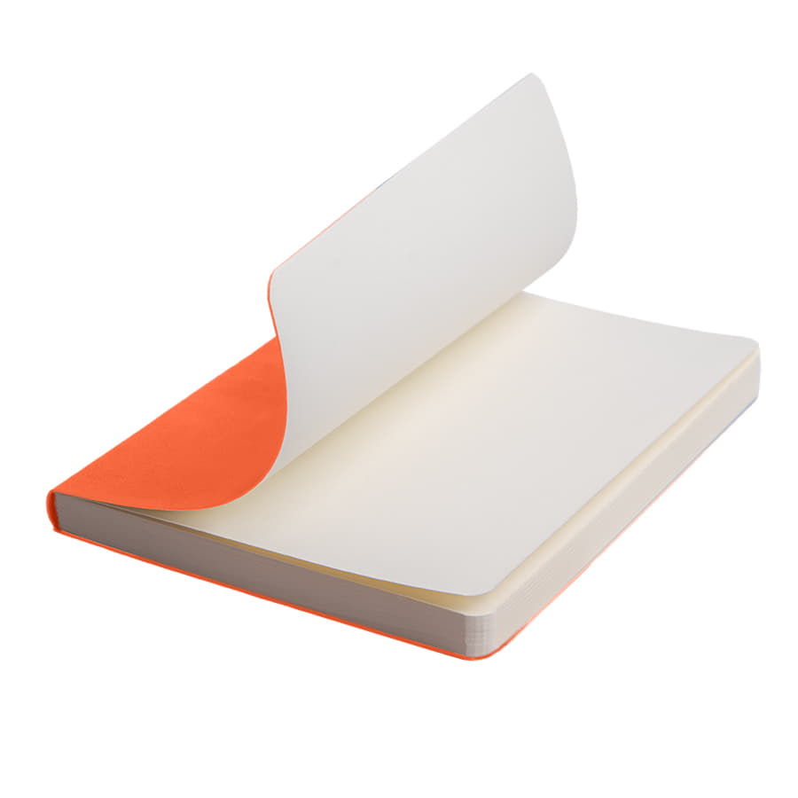 Ежедневник недатированный Tony, А5, оранжевый, кремовый блок в линейку, оранжевый-3