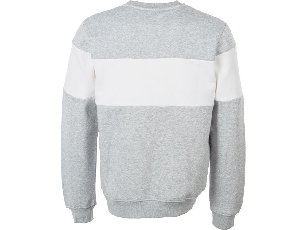 Свитшот блокинг Edinburgh, серый меланж/белый, мужской-7