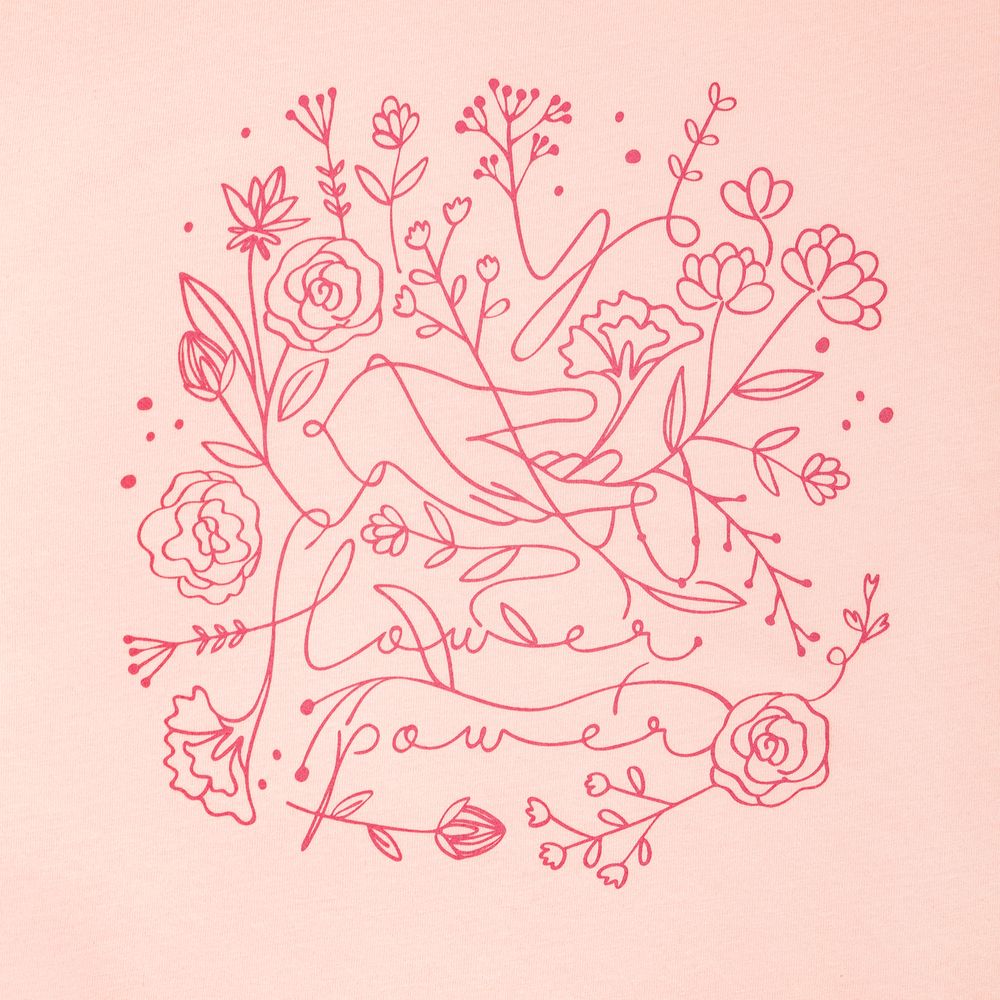 Футболка женская Flower Power, розовая-4