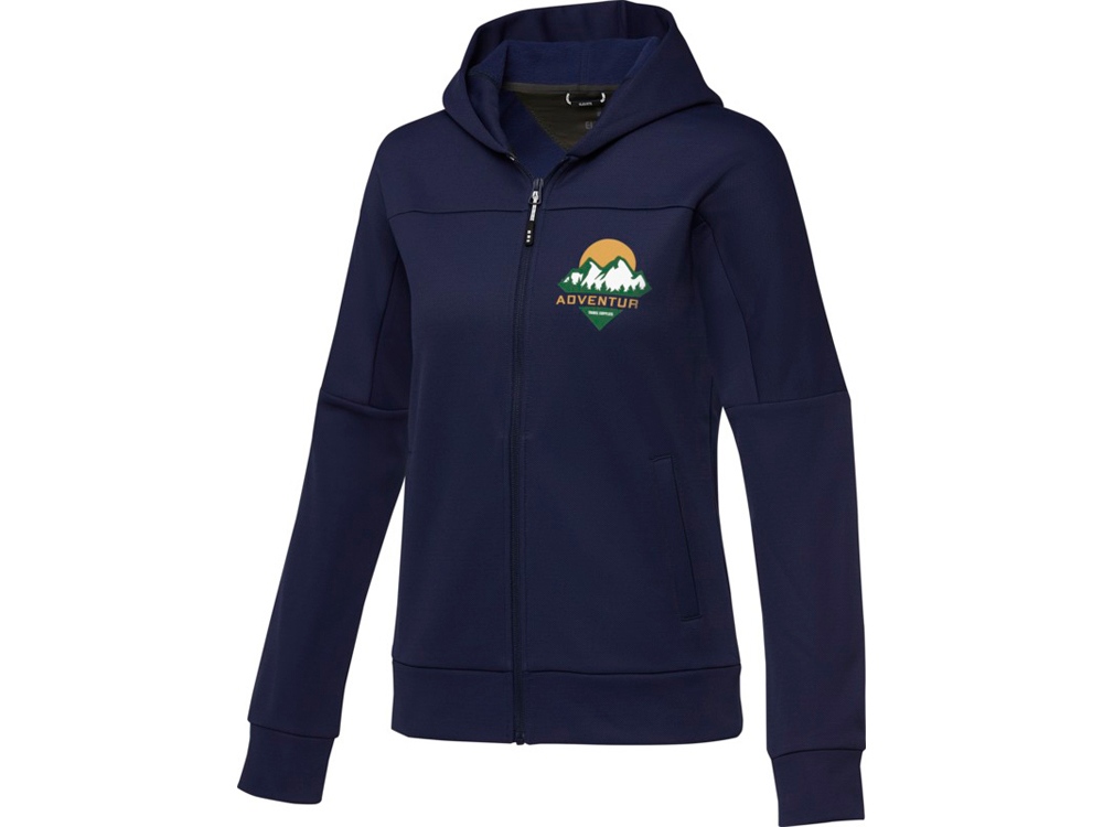 Женская спортивная трикотажная куртка Nubia на молнии, темно-синий-4