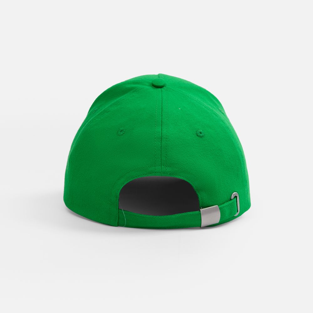 Бейсболка Classic 2.0, ярко-зеленая с белым кантом-2