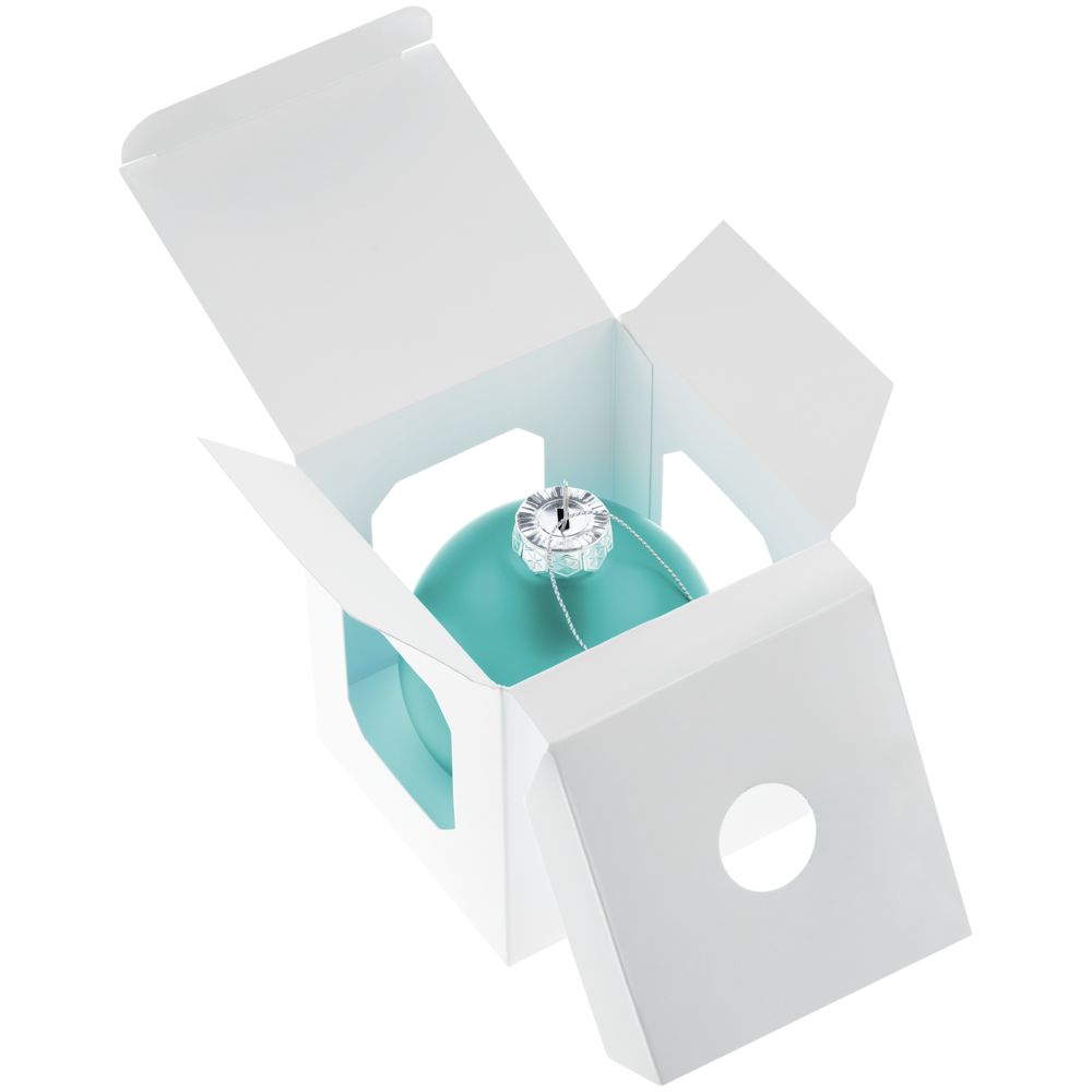 Елочный шар Finery Matt, 8 см, матовый бирюзовый-2