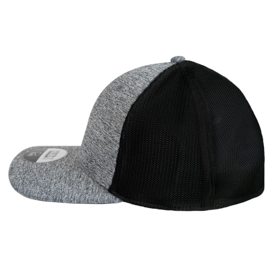 Бейсболка STRETCH-FIT, 6 клиньев, без застежки, серый меланж-1