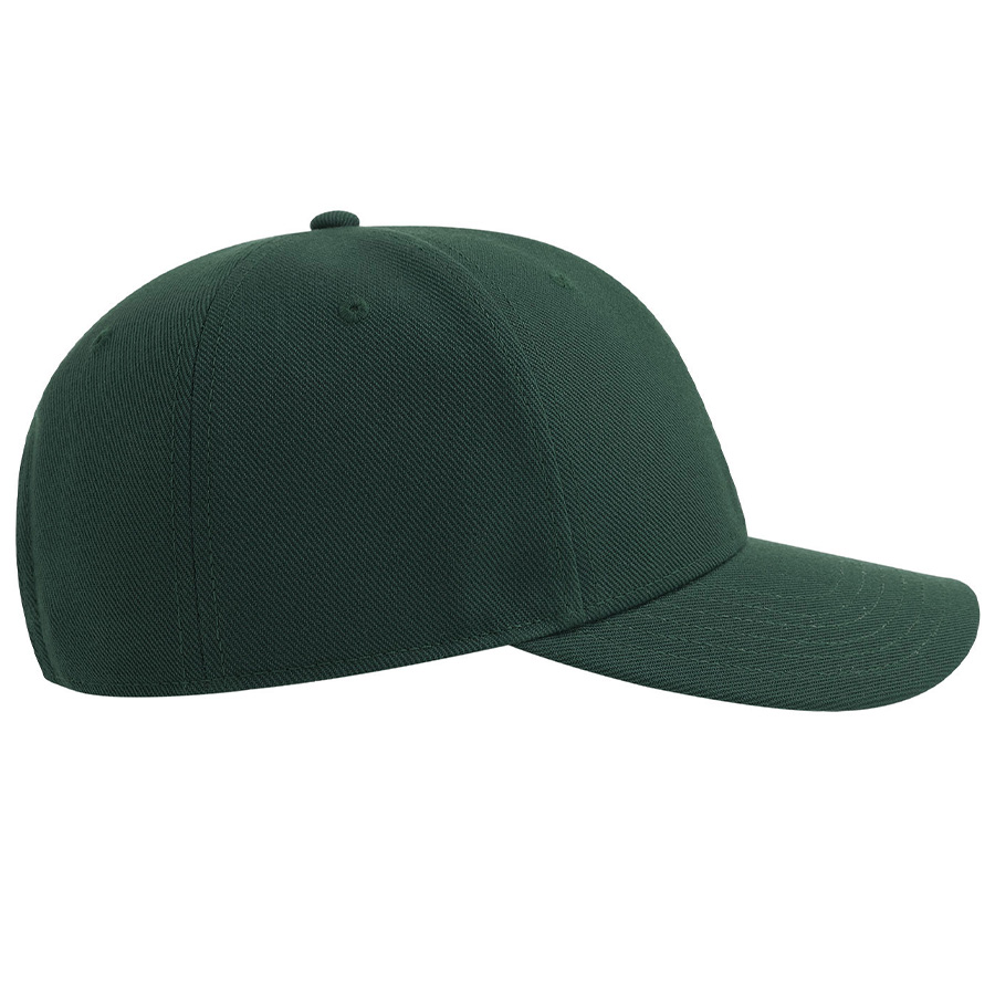 Бейсболка BEAT-S, 6 клиньев, пластиковая застежка, темно-зелёный-1
