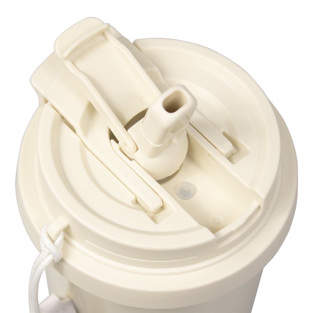 Термокружка Cosmostar, Бежевый/ серебро-8