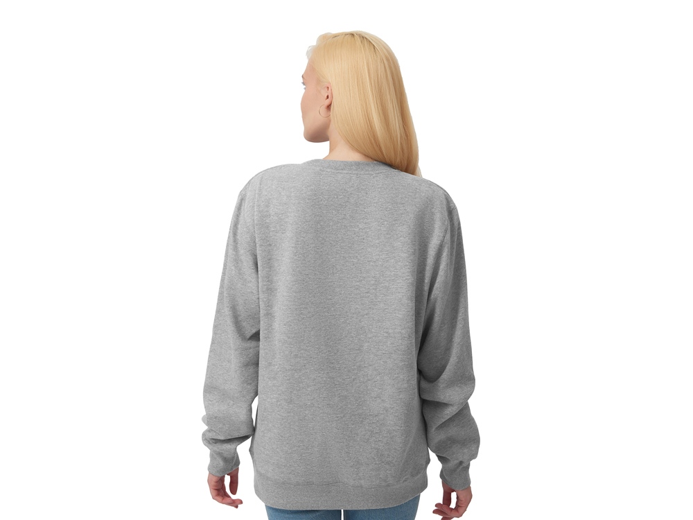 Свитшот оверсайз Lisbon унисекс, серый меланж-5