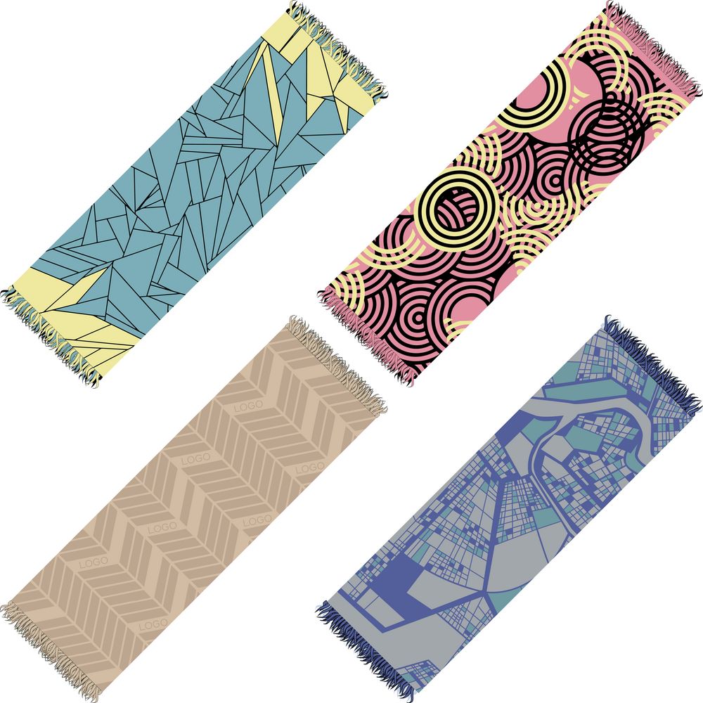 Палантин с бахромой на заказ Rinn Fint, акрил-0