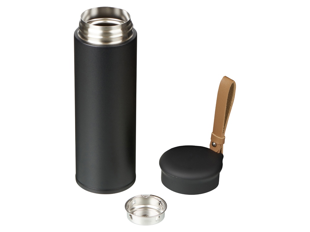 Вакуумный термос Engage, 450 мл, тубус, черный-1