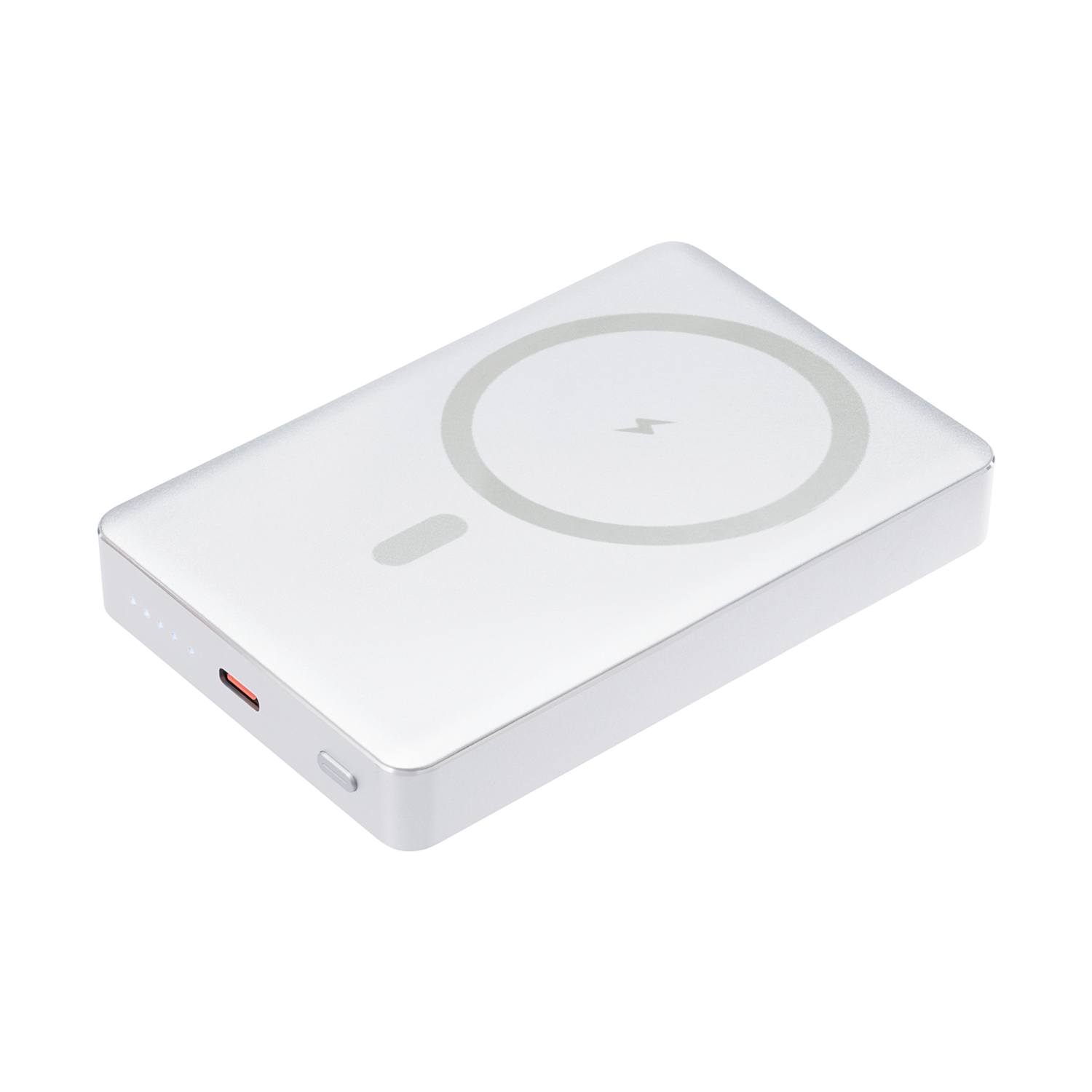 Внешний аккумулятор Atlantis PD Plus 10000mAh с функцией беспроводной зарядки 15W, серебряный-0