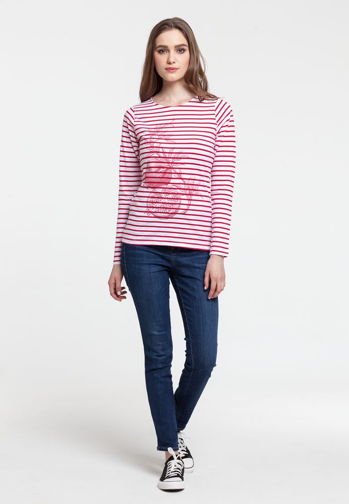 Футболка женская Grand Granat, белая с красным-5