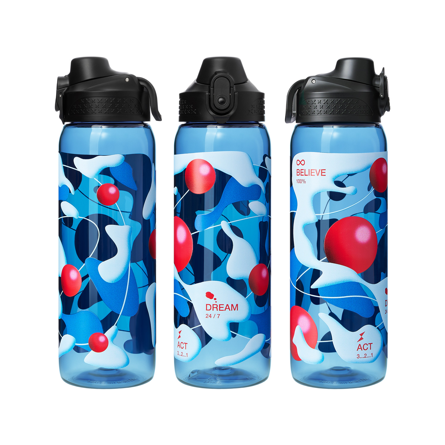 Бутылка для воды Невада (Nevada), синяя-10