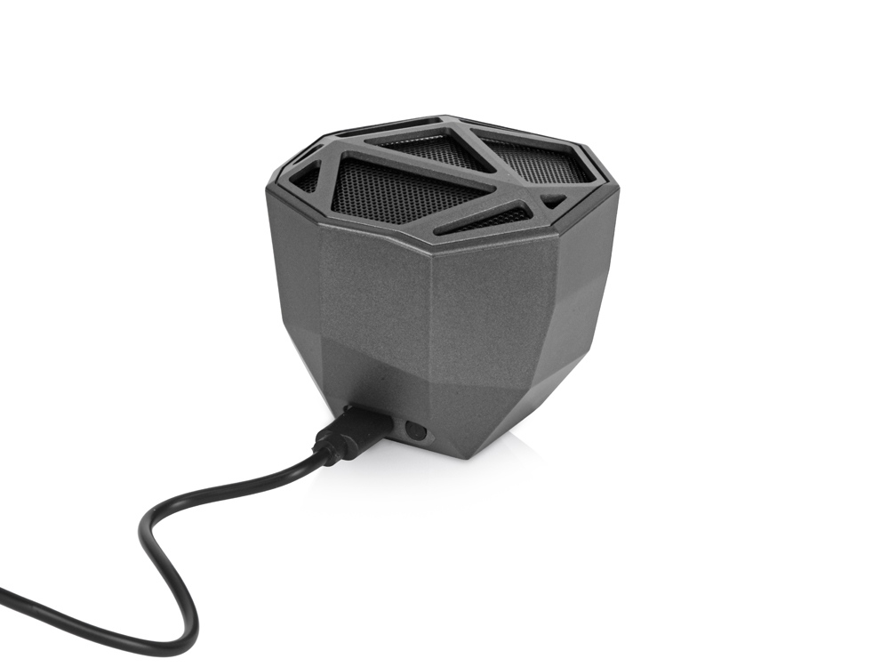 Портативная колонка Geo, мокрый асфальт + белая подсветка-6