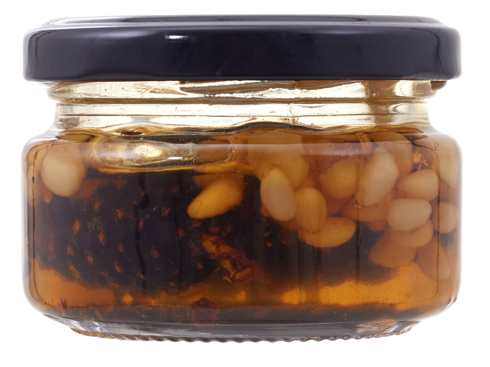 Мед с сосновой шишкой и кедровым орехом 120 гр.-2