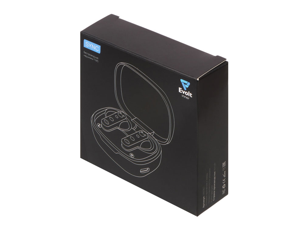 Беспроводные наушники TWS wireless Sync, черный-8