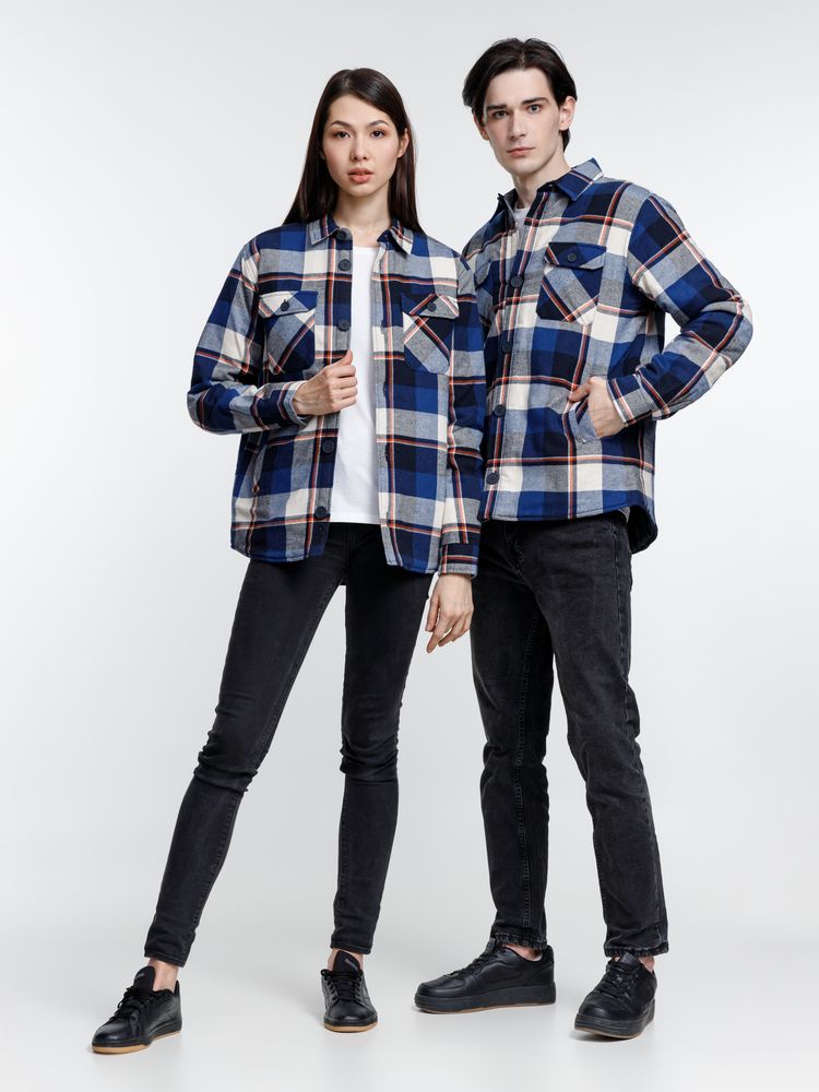 Куртка-рубашка оверсайз унисекс Noah, синяя-7