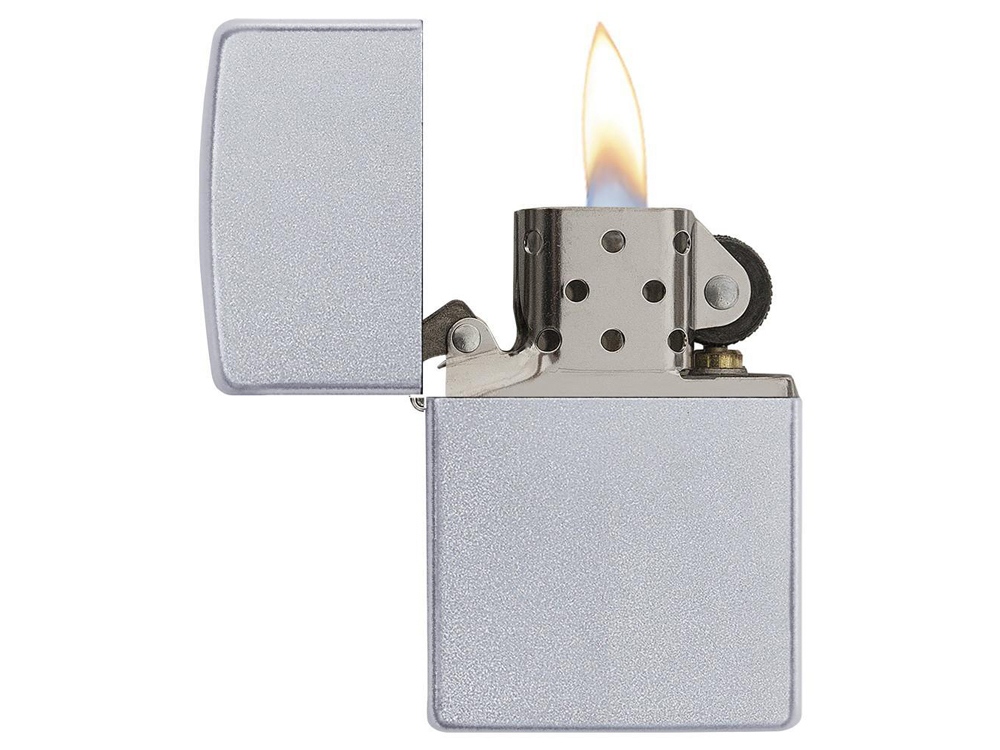 Зажигалка ZIPPO Classic с покрытием Satin Chrome™, латунь/сталь, серебристая, матовая, 38x13x57 мм-3