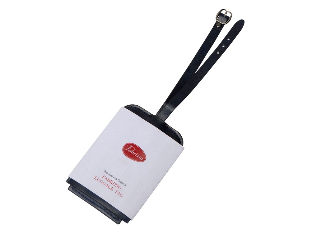 Багажная бирка из PU Fabrizio, синий-5