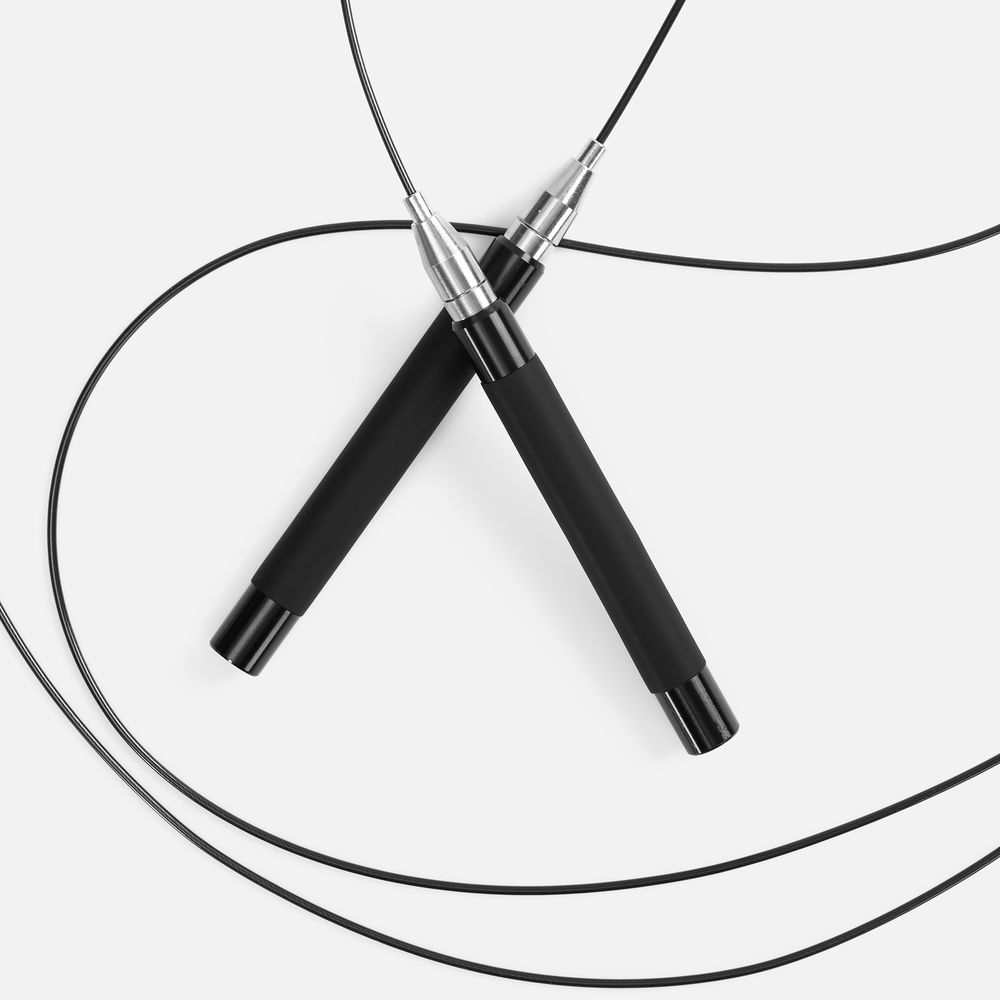 Скоростная скакалка Profi Comfi, черная-1