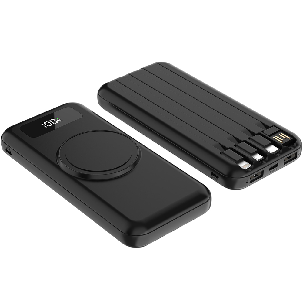 Внешний аккумулятор Authority с беспроводной зарядкой (5W), Черный-3