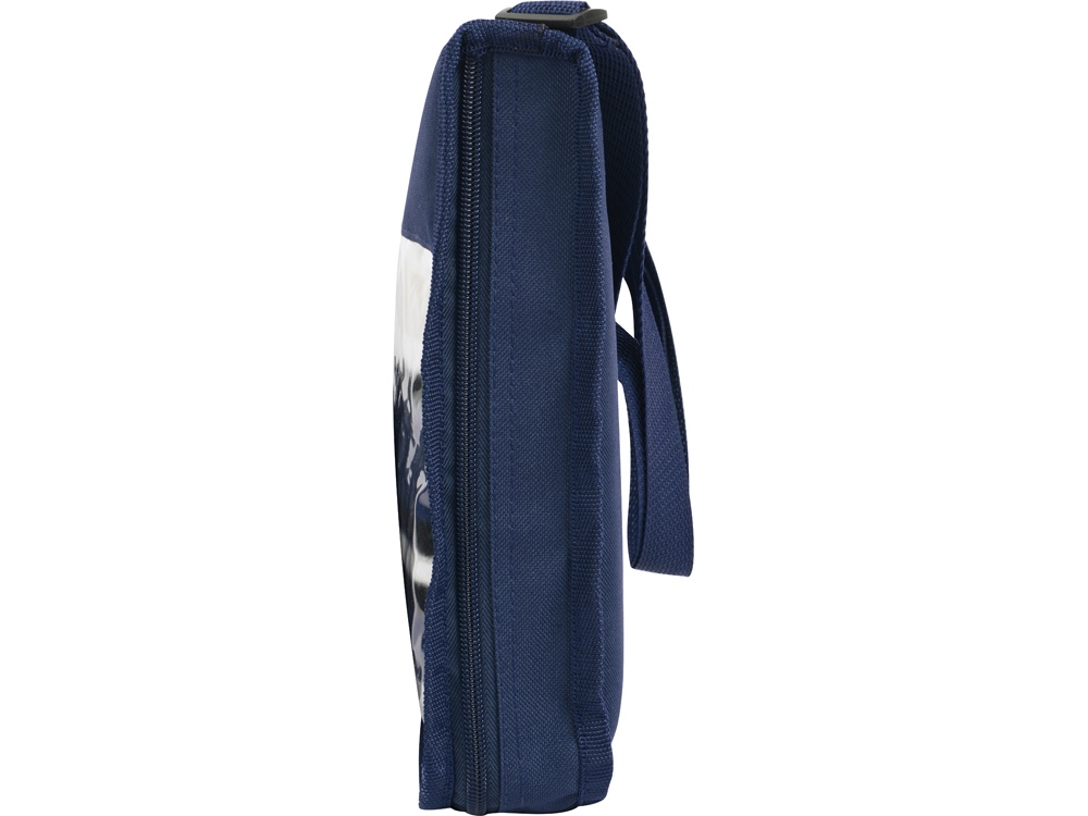 Плед в полоску в сумке Junket, синий-5