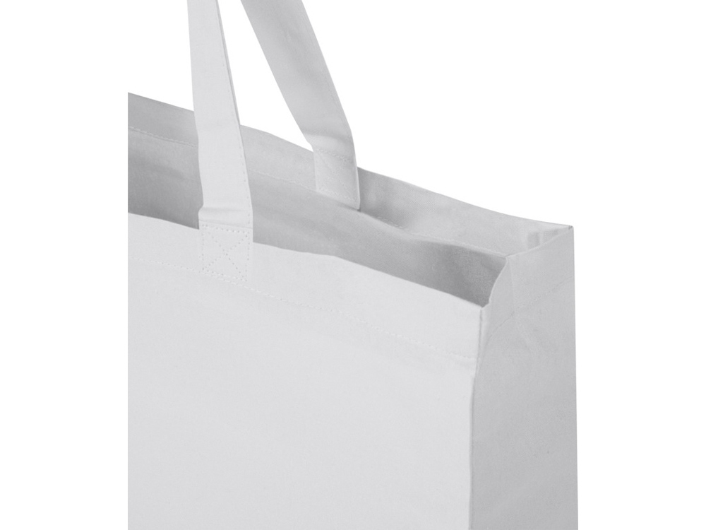 Odessa большая эко-сумка из переработанного хлопка, сертифицированного согласно GRS, плотностью 220 г/м² - Белый-3