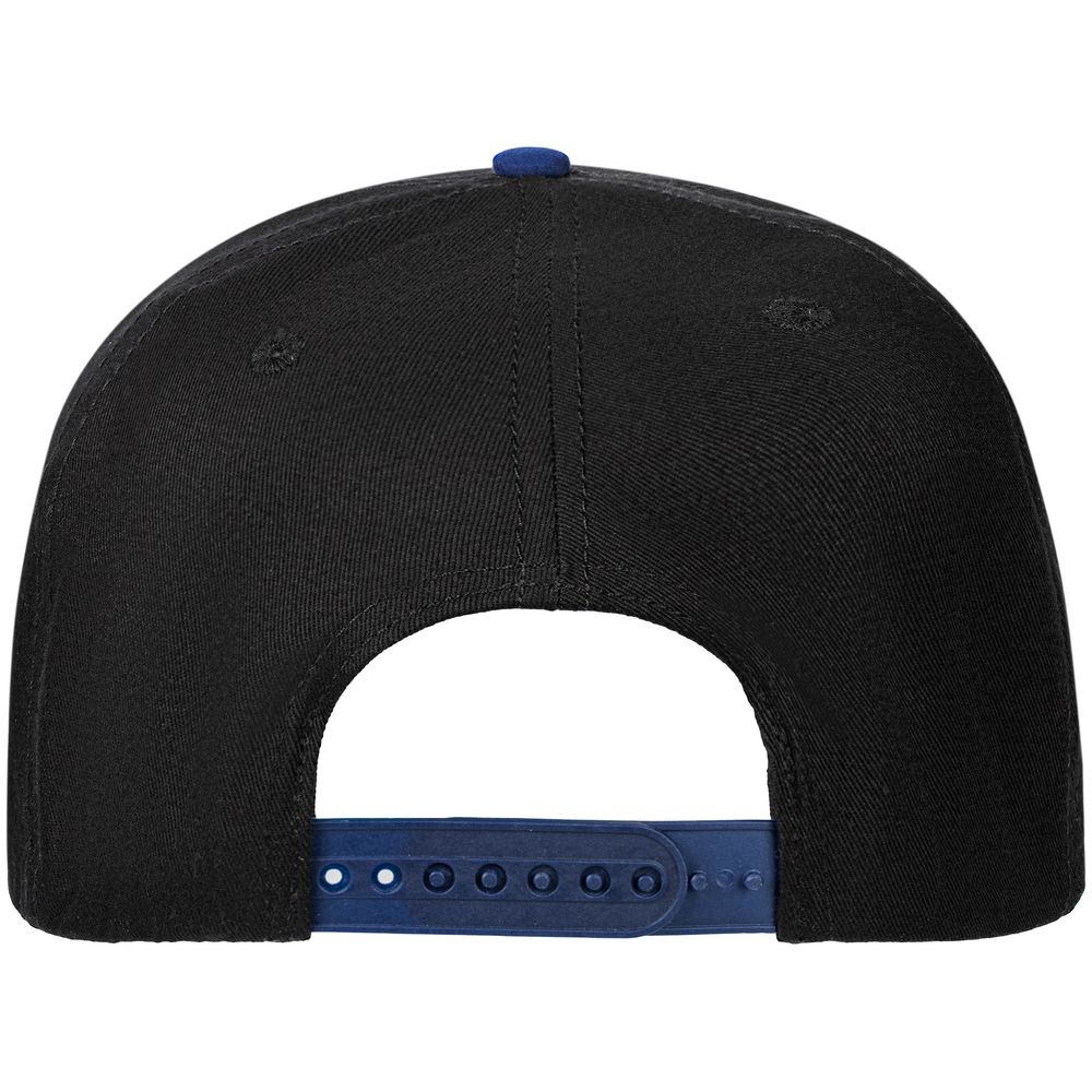 Бейсболка Foreside с прямым козырьком, черная с синим-3