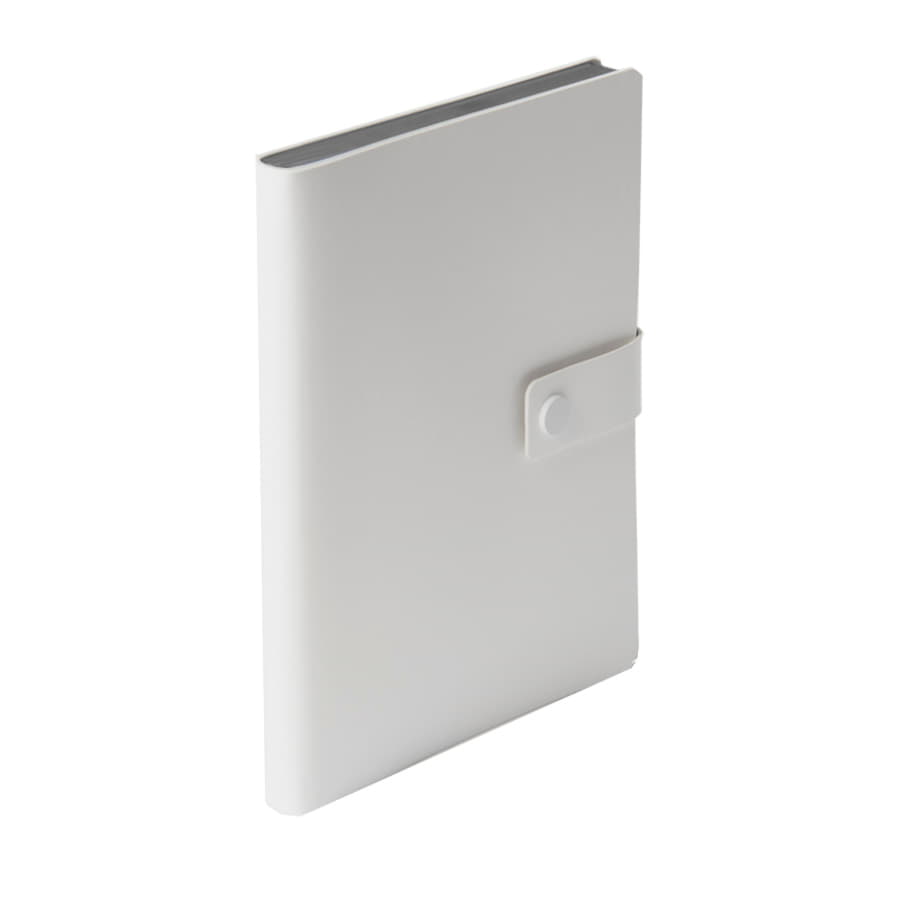 Ежедневник недатированный Stellar, А5, белый, кремовый блок  в линейку, с серым обрезом, белый, серый-4