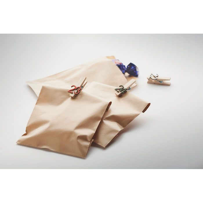 Набор зажимов, древесный-2