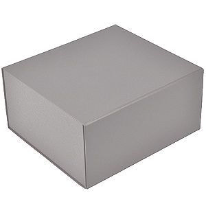 Упаковка  подарочная, коробка складная размер 22 x 20 x 11 см, серебристый-0