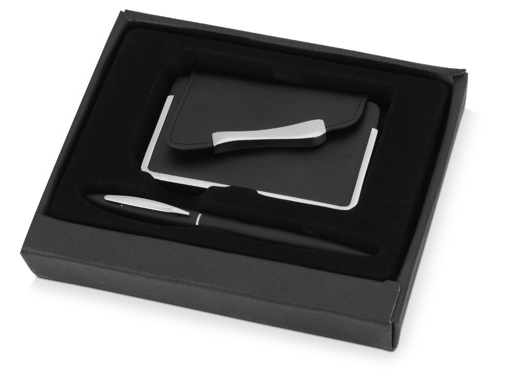 Набор: визитница, шариковая ручка-0