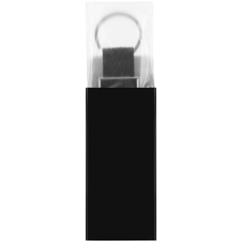 Брелок Stropp с тканевой вставкой, черный-3