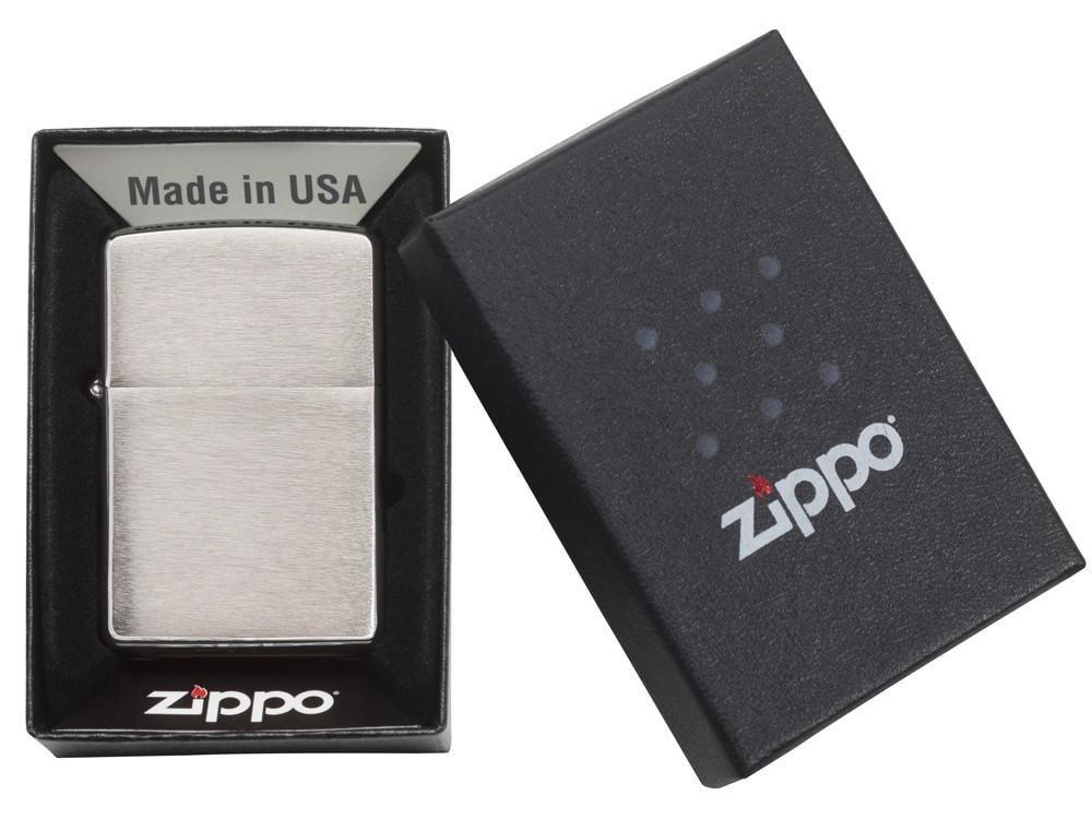Зажигалка ZIPPO Classic с покрытием Brushed Chrome, латунь/сталь, серебристая, матовая, 38x13x57 мм-3
