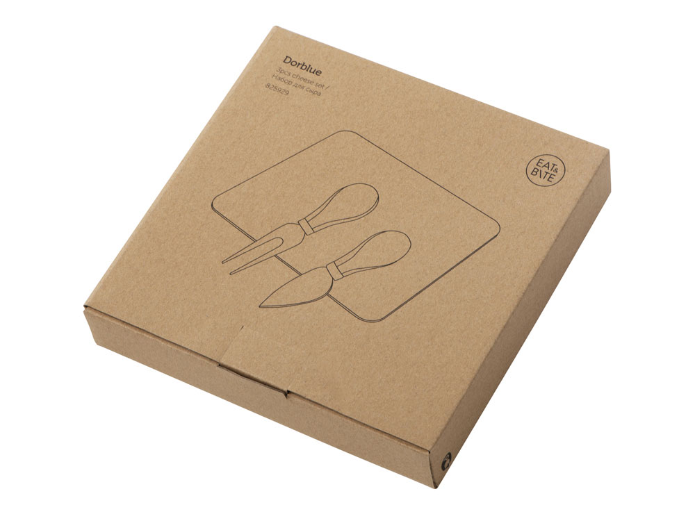 Набор для сыра Dorblue из стеклянной доски и вилки с ножом-7