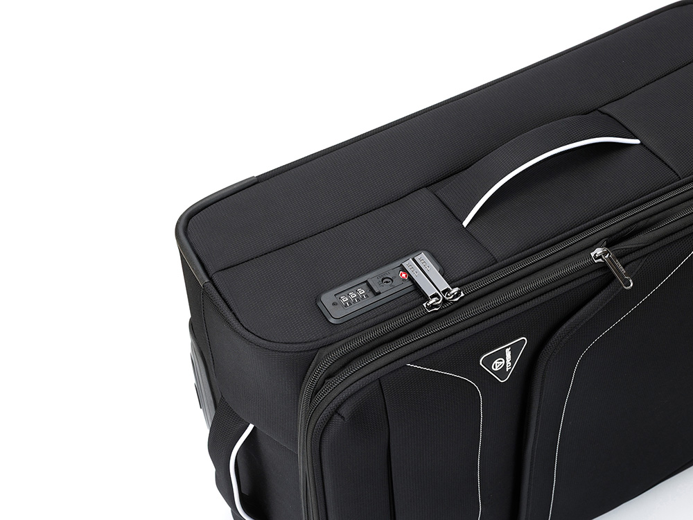 Чемодан TORBER НЕРО, чёрный, переработанный ПЭТ, 44 х 25 х 67 см, 63 л-8