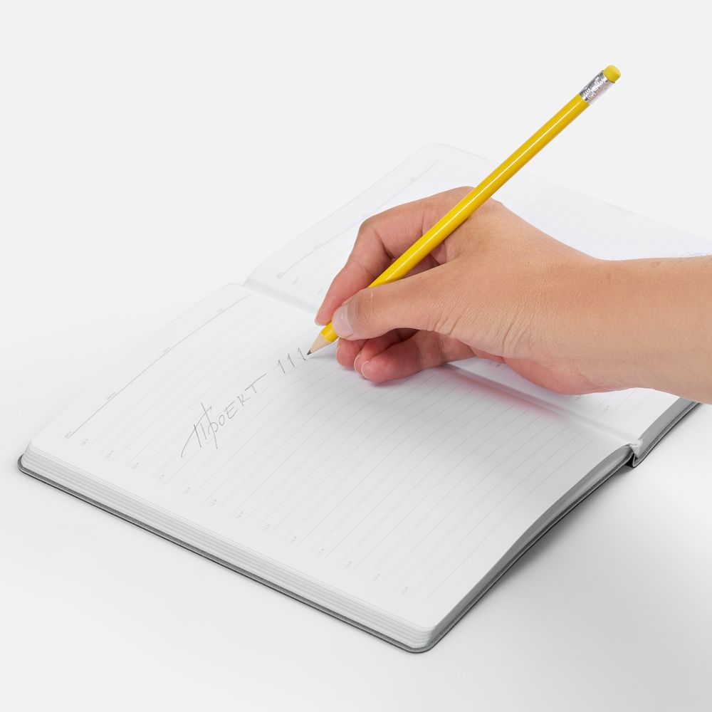 Карандаш простой Hand Friend с ластиком, желтый-1