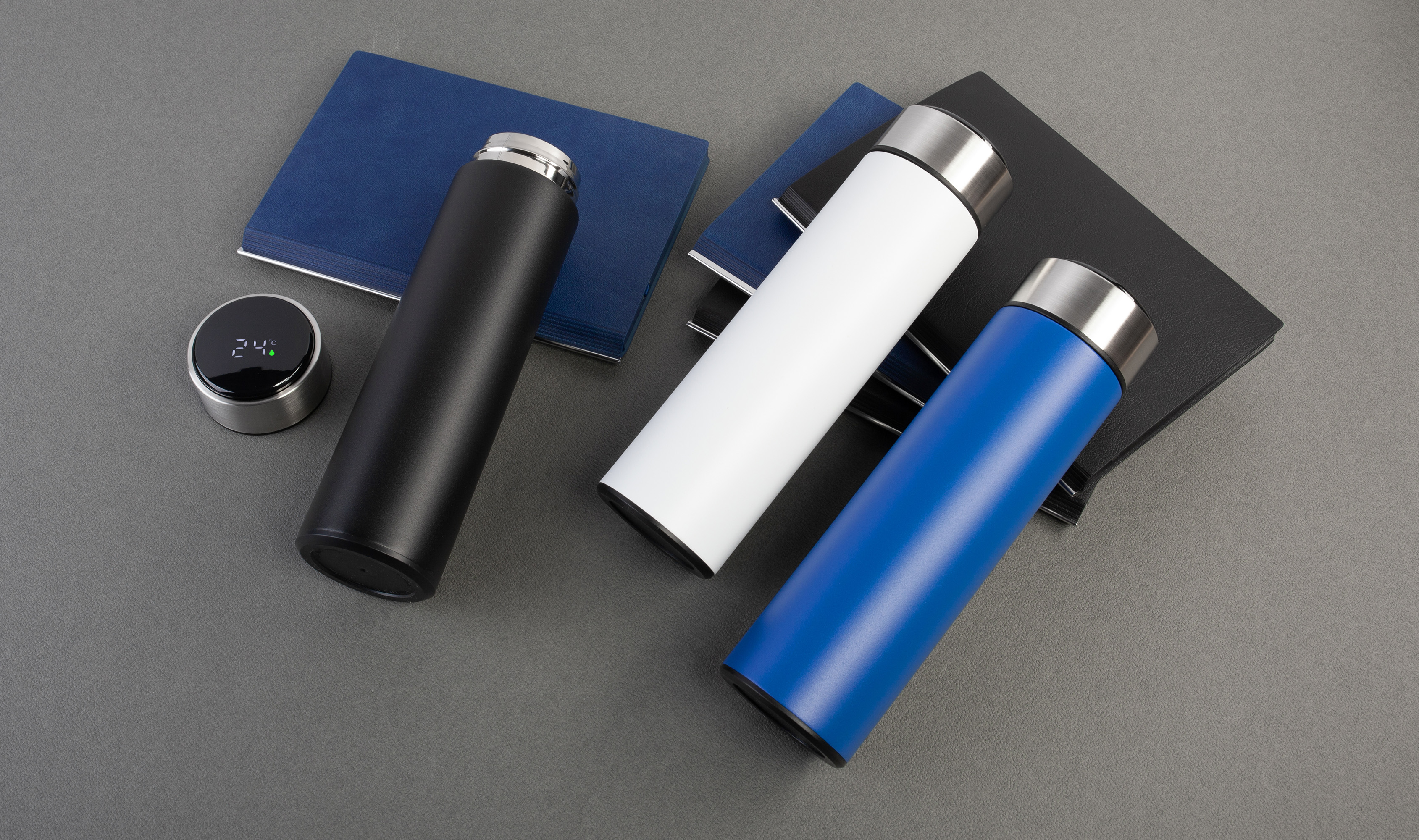 Термос "Бостон silver line" 500 мл с индикацией температуры, пудра-3