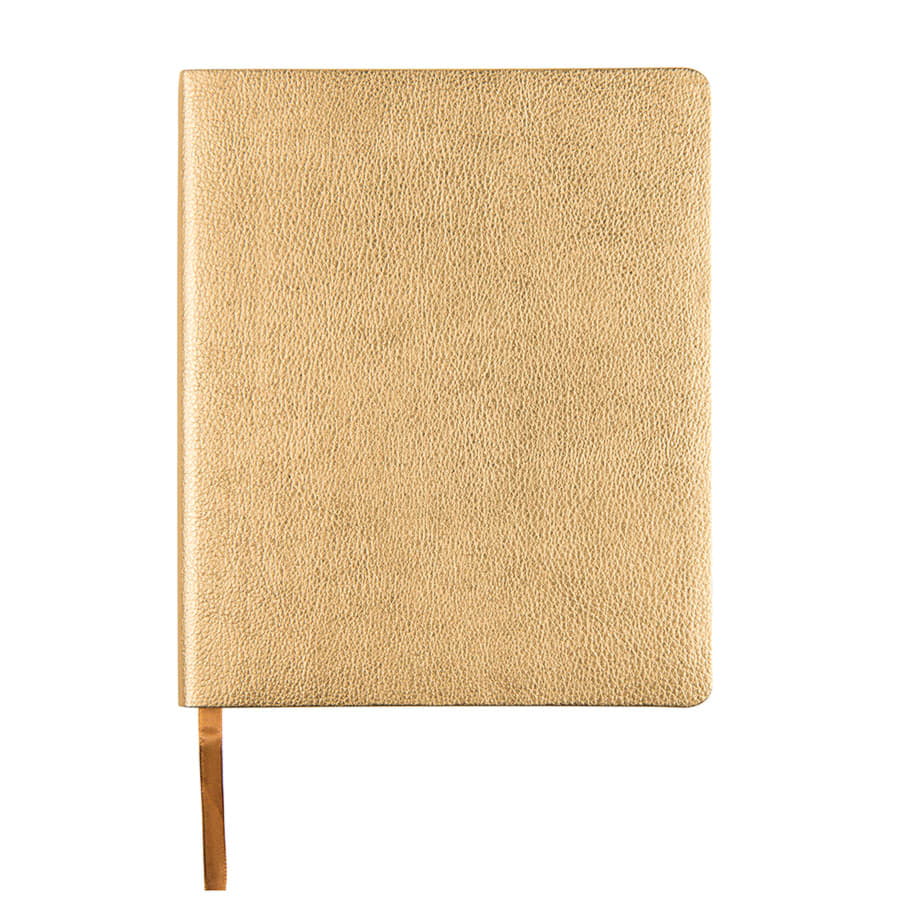 Ежедневник недатированный Arti, B6+, золотистый, кремовый блок, золотистый обрез, золотистый-1