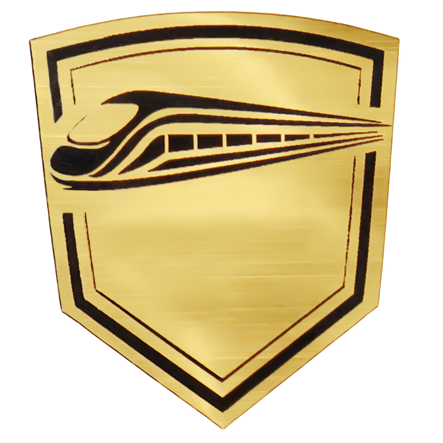 Шильд-наклейка поезд, Золотой-0