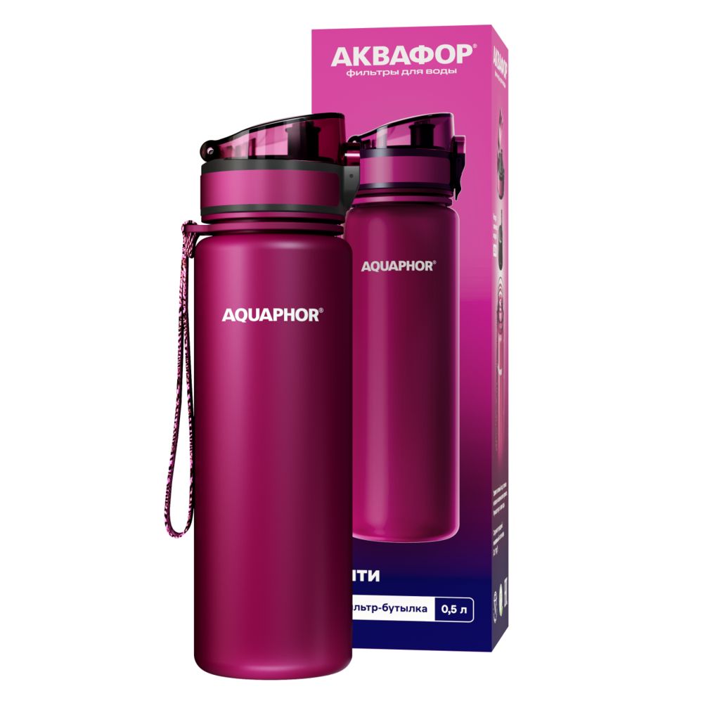 Бутылка-фильтр «Аквафор Сити», ярко-розовая (фуксия)-2