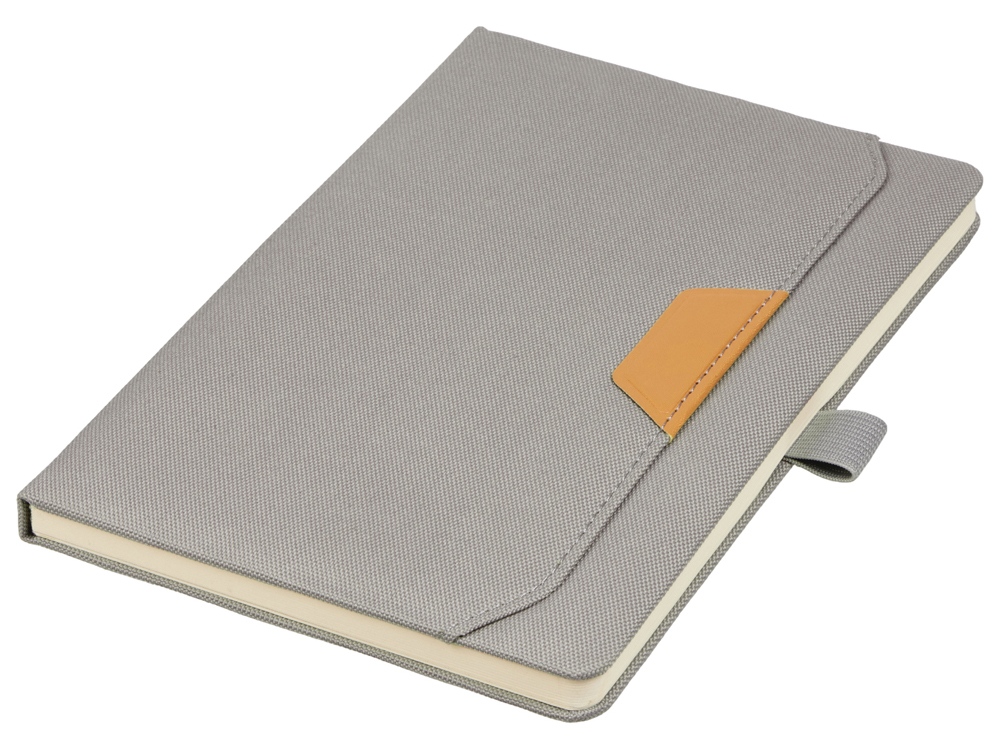 Блокнот А5 из RPET Harvey, 80 листов FSC бумага, серый-1