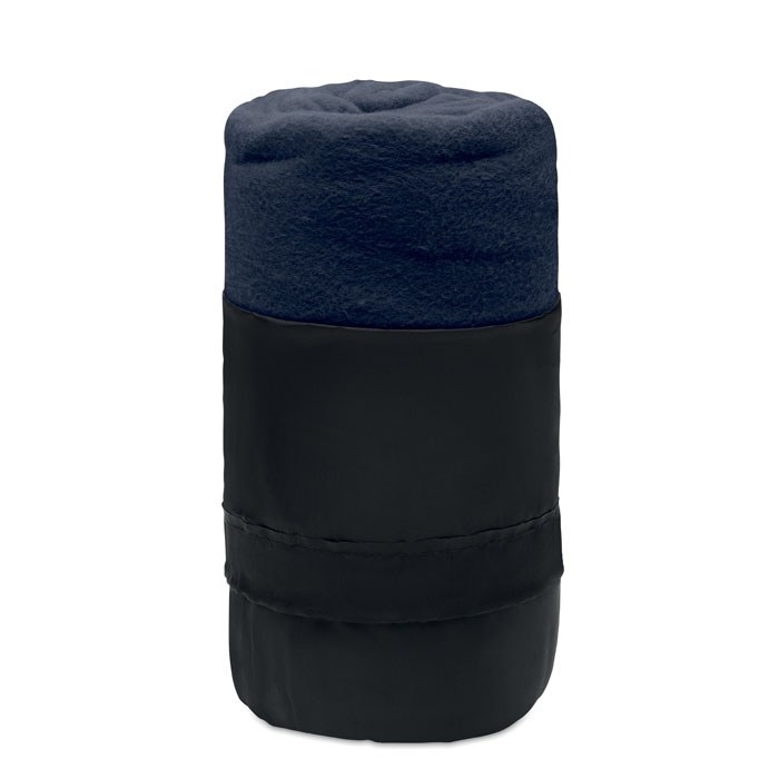 Флисовый дорожный плед из RPET, синий-0