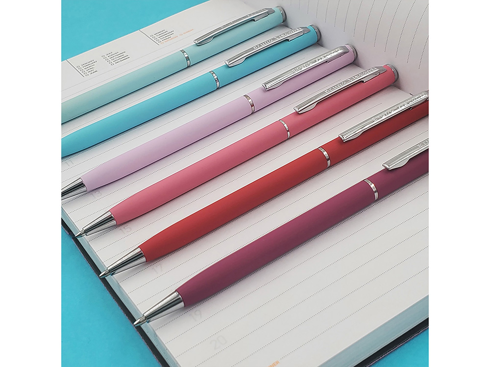 Ручка шариковая автоматическая BrunoVisconti® PALERMO цвет корпуса сиреневый, soft-touch, 0.7 мм-5