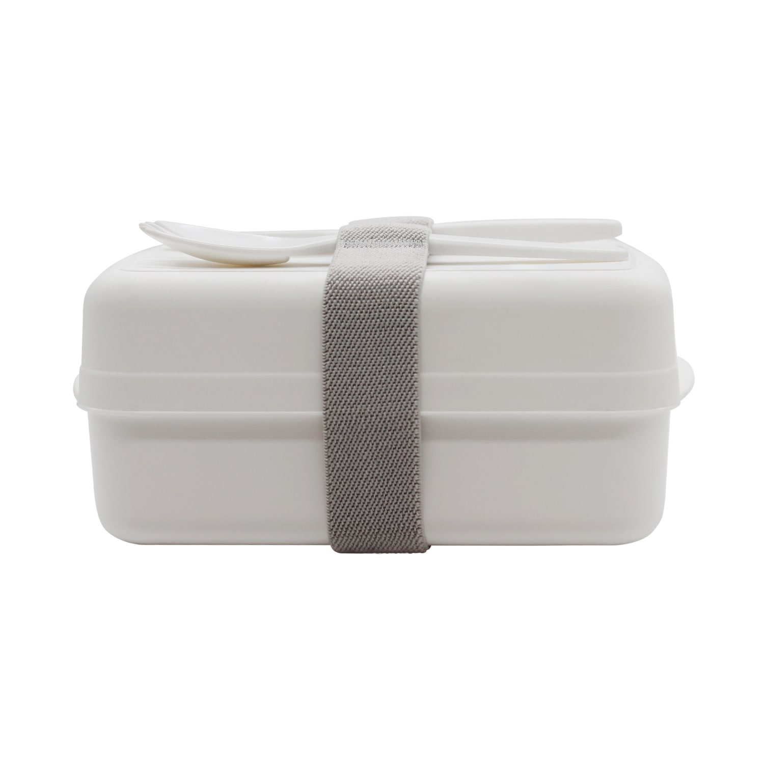 Ланч-бокс Lunch Green Line со столовыми приборами (белый)-1