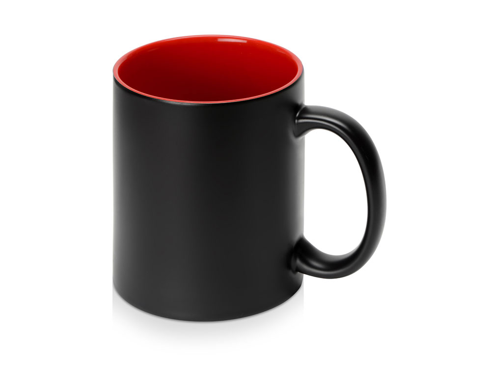 Кружка-хамелеон Surprise матовая, черный/красный-0