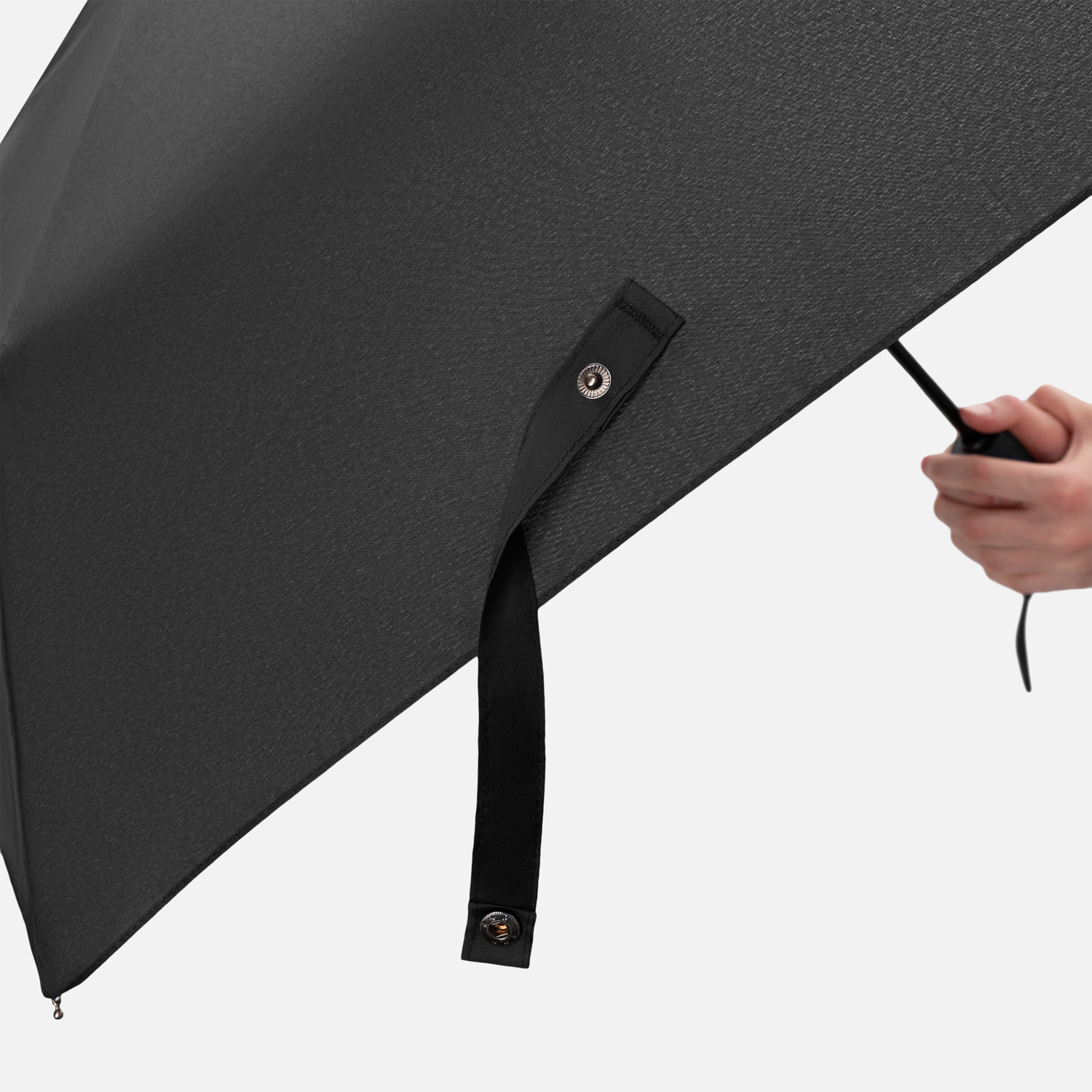 Зонт складной Filton, черный (с функцией Safety System)-4